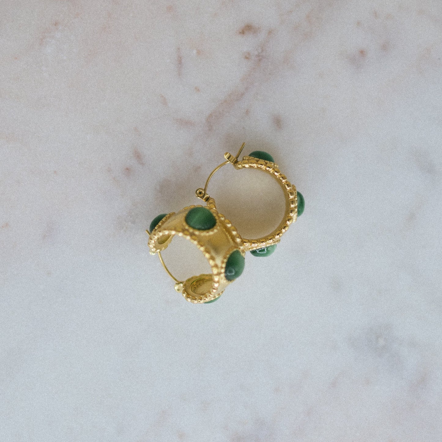 Green Harmony Gold Hoop