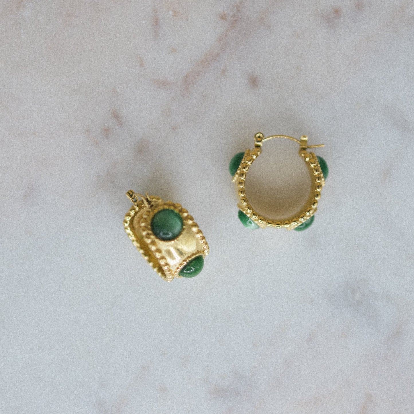 Green Harmony Gold Hoop