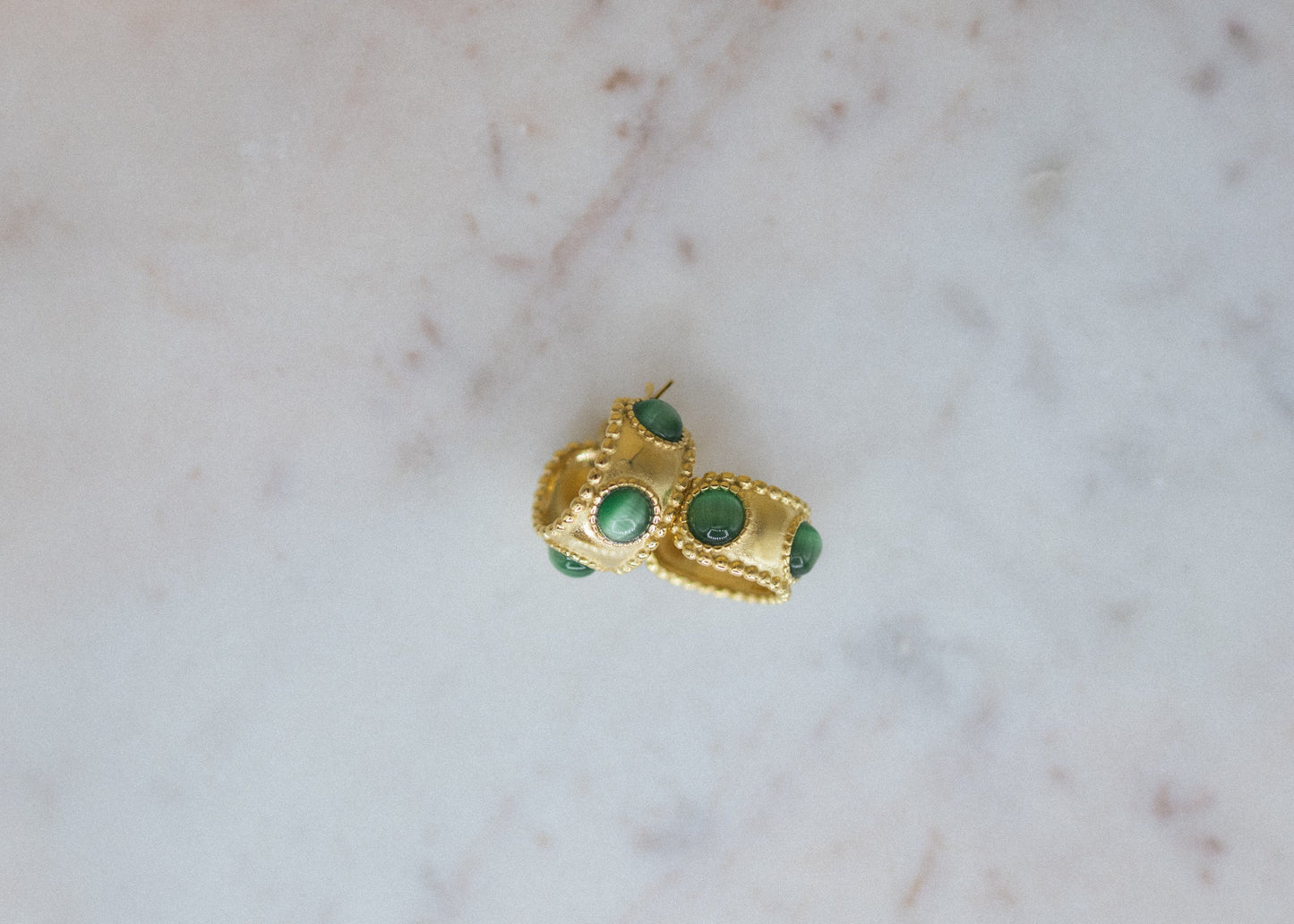 Green Harmony Gold Hoop