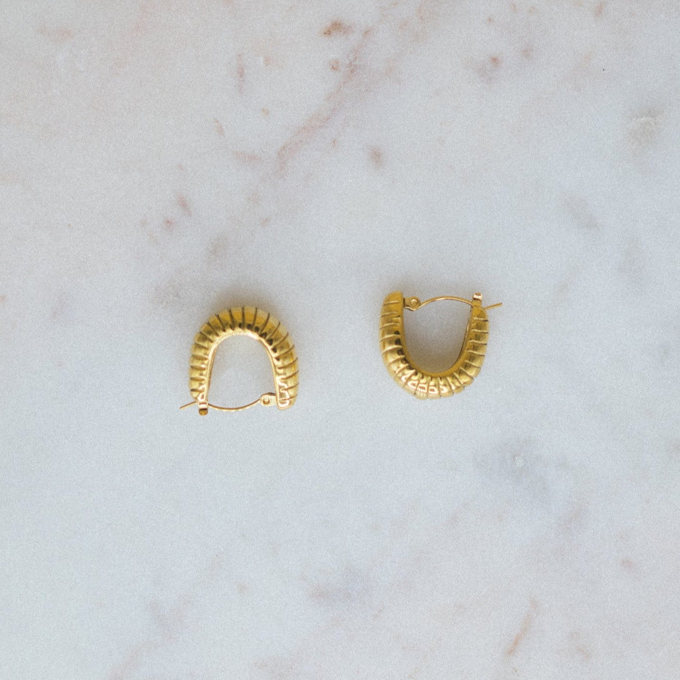 Classic U Harmony Gold Hoop Earrings — 18K U-Shaped Gold-Plated Hoop Earrings