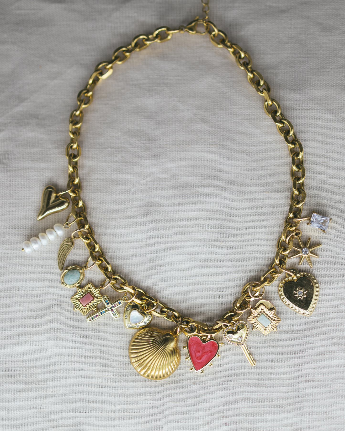 Charm Collector Necklace — 18K Gold-plated Charm Collector Necklace