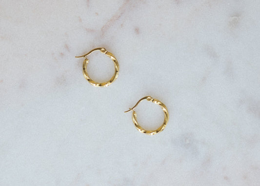 Petite Twist Hoops