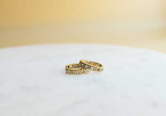 Golden Spark Hoops